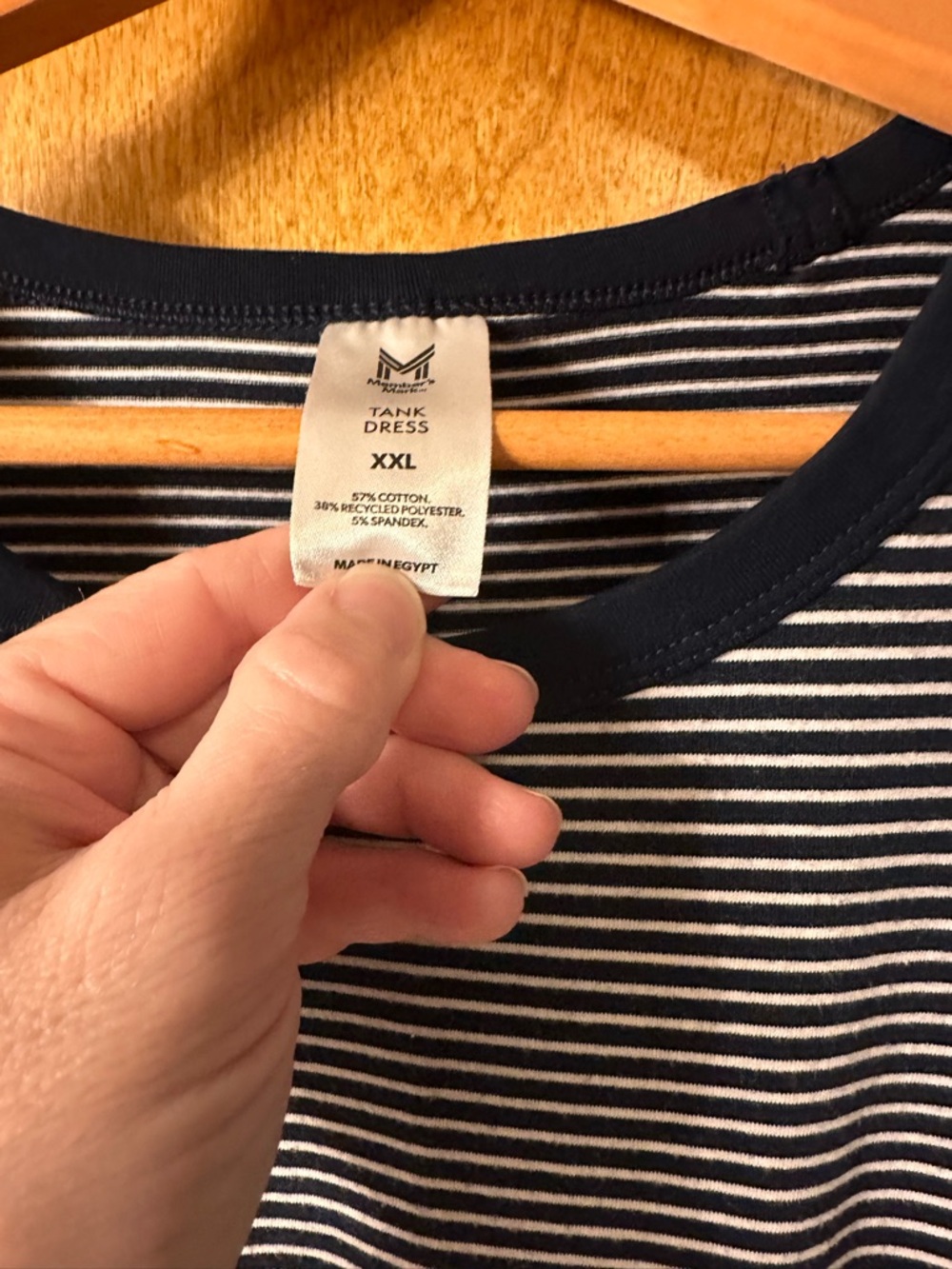 Member’s Mark Striped navy and white drawstring dress - Picture 4 of 4